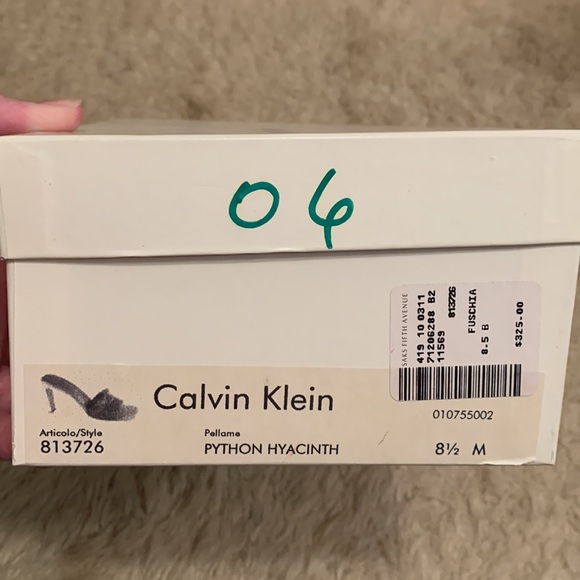 Calvin Klein Articolo Python Hyacinth Shoes - Picture 9 of 9